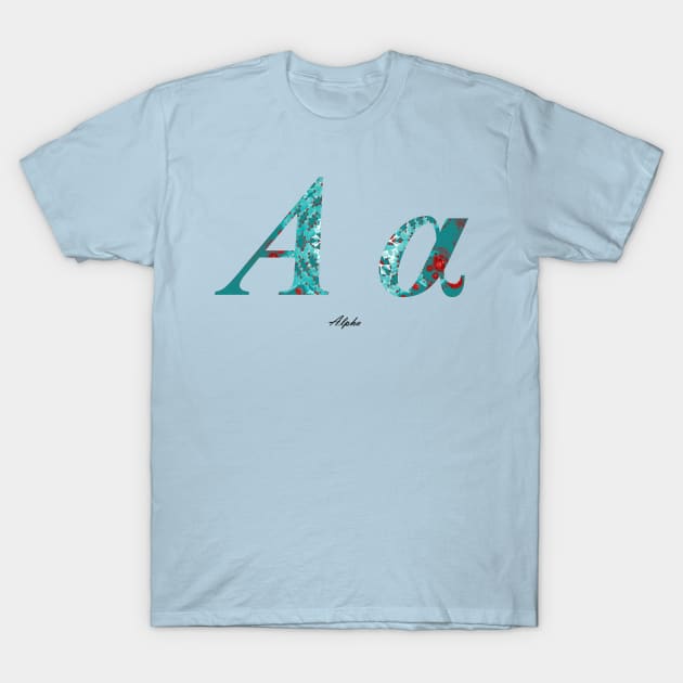 Alpha Greek Alphabet T-Shirt by joancaronil